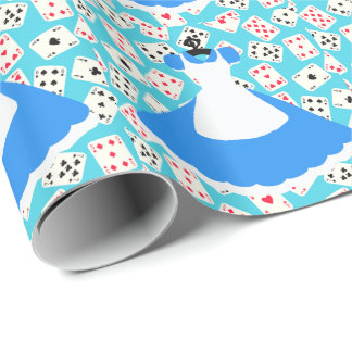 Papel De Presente Teste padrão de Alice do país das maravilhas
