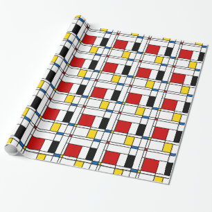 Papel De Presente Teste padrão de de Stijl