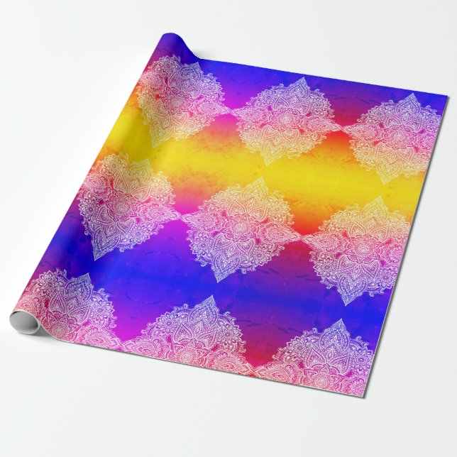 PAPEL DE PRESENTE TESTE PADRÃO DE DIWALI! (Desenrolado)