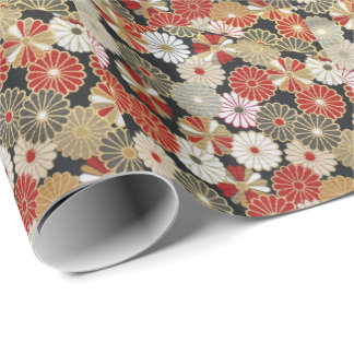 Papel De Presente Teste padrão de flor japonês vol.1