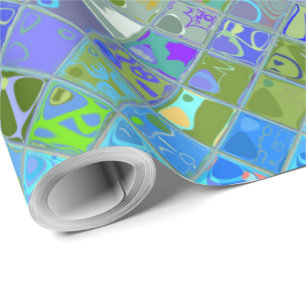 Papel De Presente Teste padrão de mosaico abstrato colorido