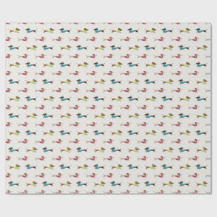 Papel De Presente Teste padrão delicioso do Dachshund