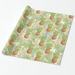 Papel De Presente Teste padrão do abacaxi da aguarela