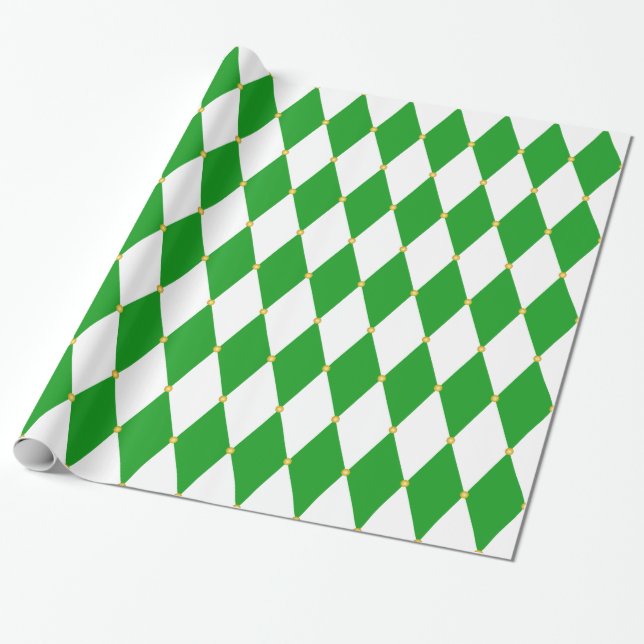 Papel De Presente Teste padrão do diamante do Harlequin (Desenrolado)