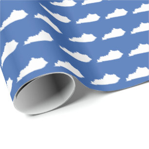 Papel De Presente Teste padrão do estado de Kentucky no azul