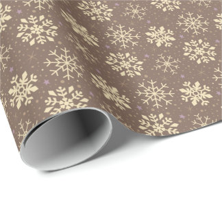 Papel De Presente Teste padrão do floco de neve do pão-de-espécie do