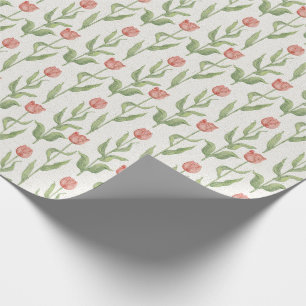 Papel De Presente Teste padrão do jardim da tulipa