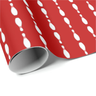Papel De Presente Teste padrão do Pin de boliche Strped alguma co