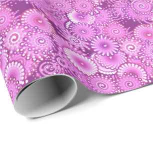 Papel De Presente Teste padrão do redemoinho do Fractal, máscaras