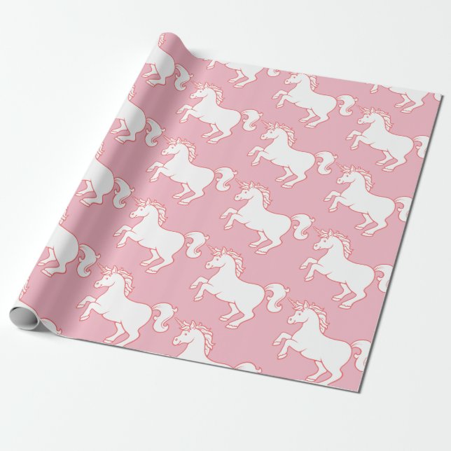 Papel De Presente Teste padrão do unicórnio (Desenrolado)