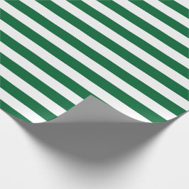 Papel De Presente Teste padrão do verde de caçador e o branco das
