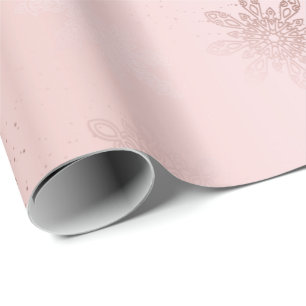 Papel De Presente Teste padrão Dourado cor-de-rosa elegante do Nata