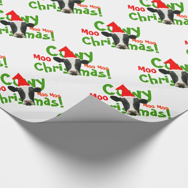 Papel De Presente Teste padrão engraçado das vacas do papai noel do (Ponta)
