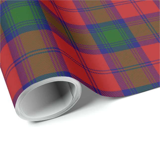 Papel De Presente Teste padrão escocês do Kilt da xadrez de Tartan (Ponta do rolo)