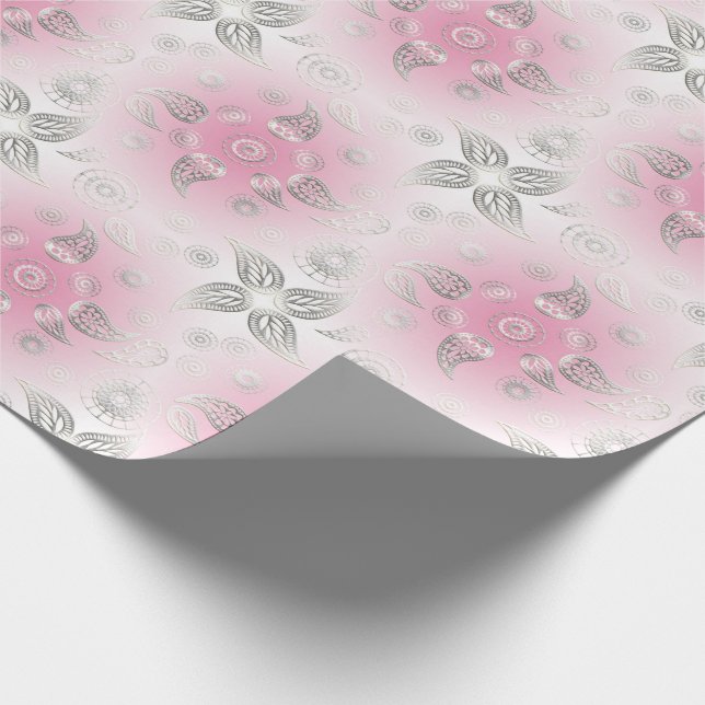 Papel De Presente Teste padrão étnico de Paisley Boho (Ponta)