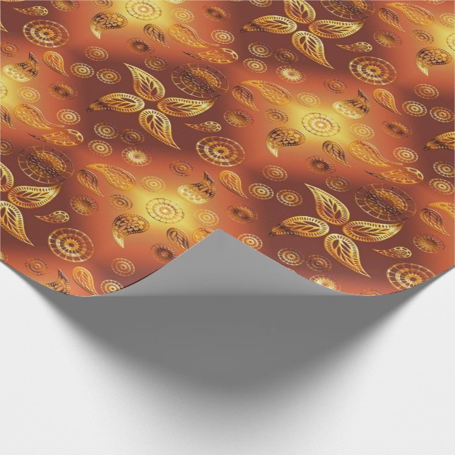 Papel De Presente Teste padrão étnico de Paisley Boho (Ponta)