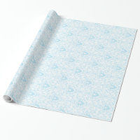 Teste padrão floral azul e branco Pastel