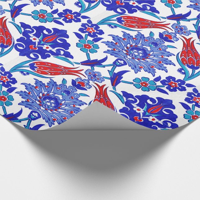 Papel De Presente Teste padrão floral turco Handmade antigo do (Ponta)