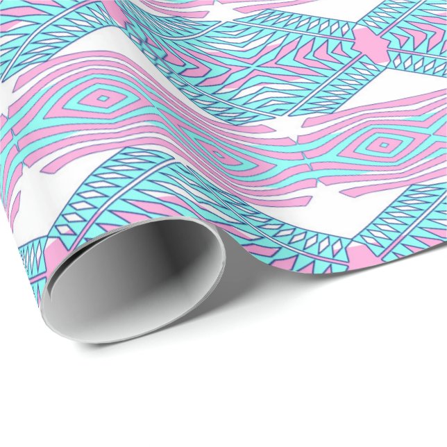 Papel De Presente Teste padrão geométrico étnico (Ponta do rolo)