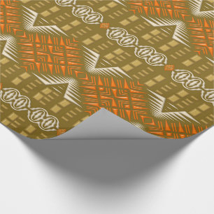 Papel De Presente teste padrão geométrico tribal africano étnico