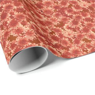 Papel De Presente Teste padrão gráfico moderno da dália, tanjerin