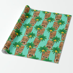 Papel De Presente Teste padrão havaiano da repetição de Tiki