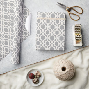 Papel De Presente Teste padrão marroquino à moda da estrutura de