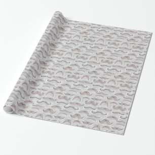 Papel De Presente Teste padrão na moda do bigode