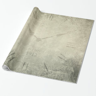 Papel De Presente Teste padrão rústico do manuscrito do pulso de