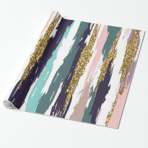 Papel De Presente Teste padrão sujo dos brushstrokes das aguarelas