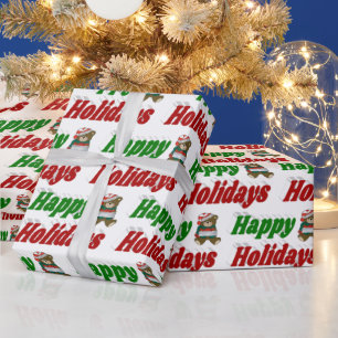 Papel De Presente Testemunhas de Feliz Feriado