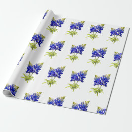 Papel De Presente Texas Bluebonnets, papel de enrolamento