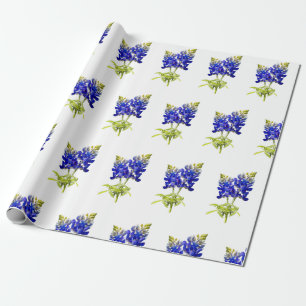 Papel De Presente Texas Bluebonnets, papel de enrolamento