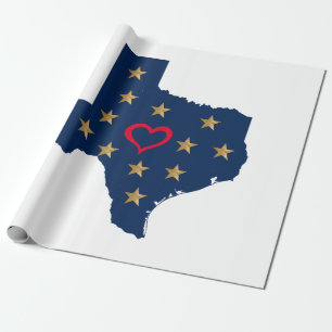 Papel De Presente Texas Love and Shining Stars (Estrelas do Amor e L