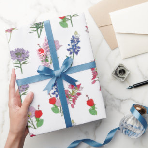 Papel De Presente Texas Wildflower