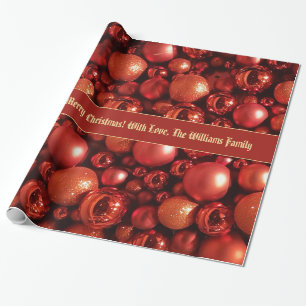 Papel De Presente Texto de Adicionar Padrão de Balas de Natal Verme