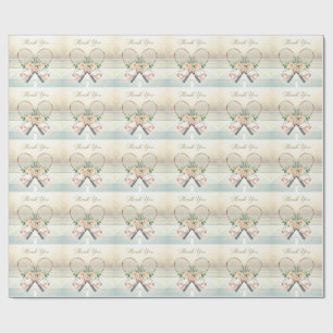 Papel De Presente texto de Agradecimento de Casamento de Tênis com R