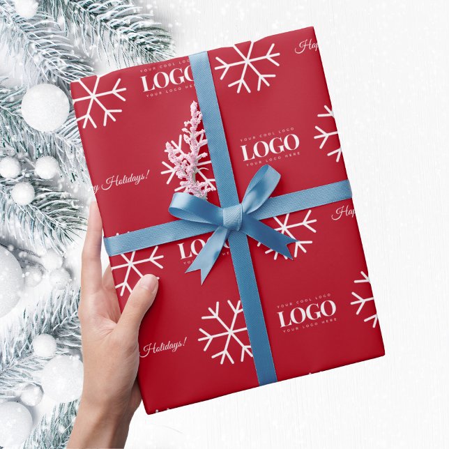 Papel De Presente Texto de Feriados Felizes do Floco de Neve Persona (Criador carregado)