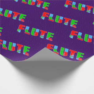 Papel De Presente Texto do Flute Patchwork