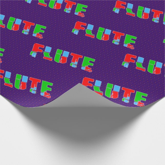 Papel De Presente Texto do Flute Patchwork (Ponta)
