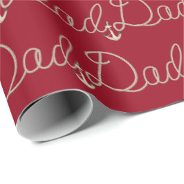 Papel De Presente Texto do pai na Corda Náutica design