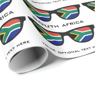 Papel De Presente Texto personalizado do South African Shades e queb