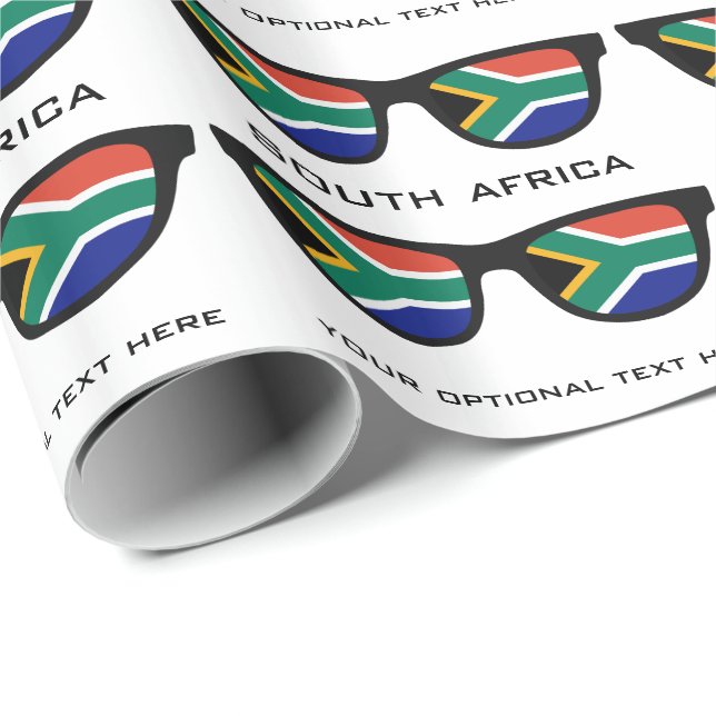 Papel De Presente Texto personalizado do South African Shades e queb (Ponta do rolo)