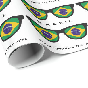 Papel De Presente Texto personalizado e quebra de presente de cor do