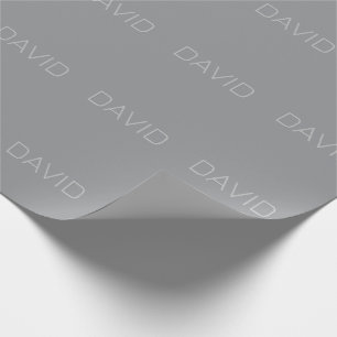 Papel De Presente Texto simples com aparência tridimensional Cinza