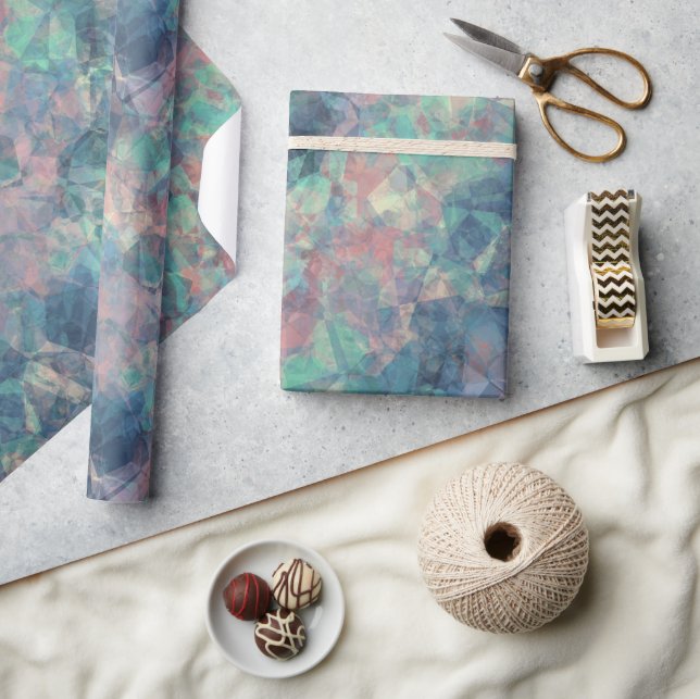 Papel De Presente Textura Azul Solar Cruzada (Artesanato)