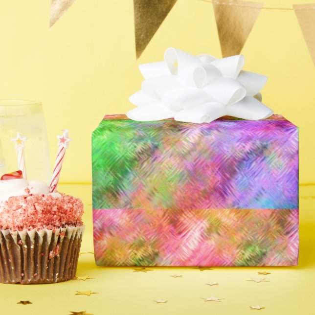 Papel De Presente Textura colorido de vidro óptico (Festa de aniversário)