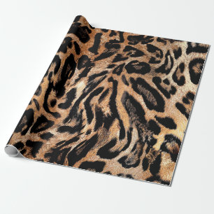 Papel De Presente Textura da pele do leopardo