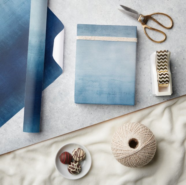Papel De Presente Textura de Cinza Azul (Artesanato)