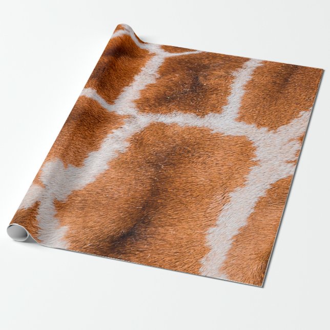 Papel De Presente Textura de impressão Giraffe (Desenrolado)